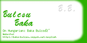 bulcsu baka business card